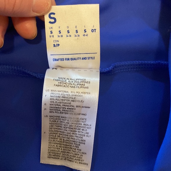 Reebok Womens Colorblock (blue,mustard yellow,white) Compression Athletic Pants - Picture 5 of 7